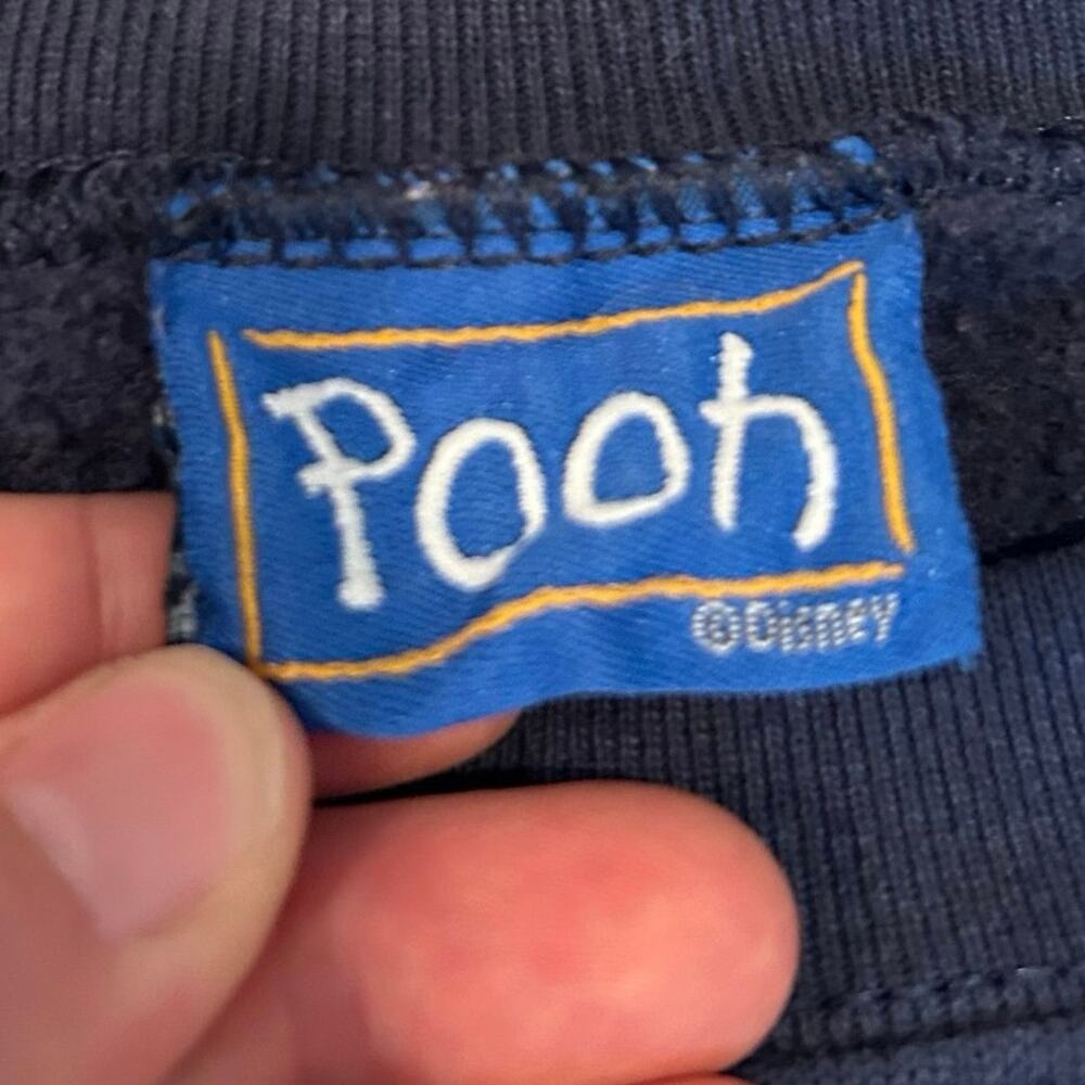Vintage 90s Y2K Disney Pooh Navy Crewneck Sweatshirt Cottagecore Graphic XL - Picture 5 of 16